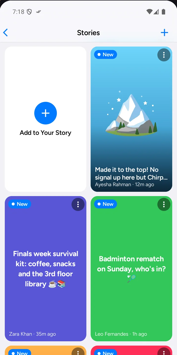 Stories grid